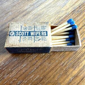 Vintage Scott Paper Co Matchbook Italian Wax Matches 1940s USA Ad Matchbox Italy